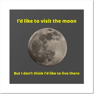 Visit the moon Posters and Art